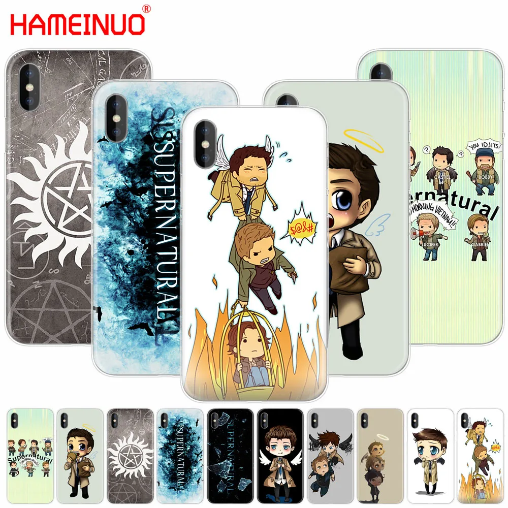 Hameinuo Fresco Supernatural Tv Logo Cell Phone Case Cover Per Iphone X 8 7 6 4 4 S 5 5 S Se 5C 6 S Più