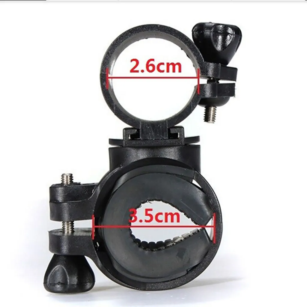 Excellent 2Pcs  Bicycle Front Light Bracket Flashlight Holder 360Rotation With antiskid rubber gask#p4 3