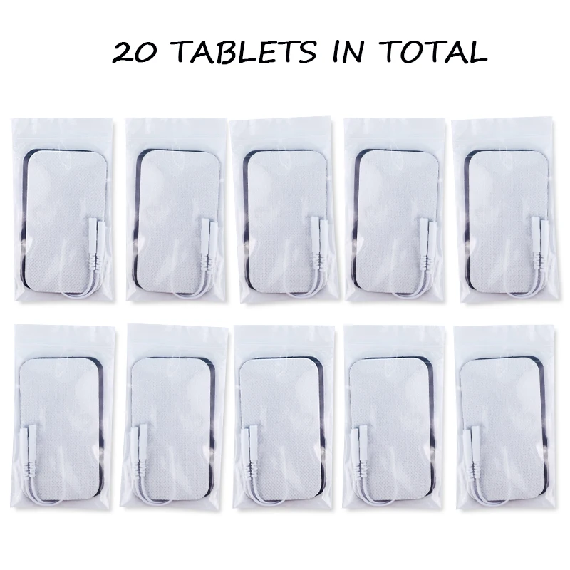 20Pcs Replacement Tens Electrode Pads For Tens Acupuncture Digital Therapy Massager Muscle Nerve Stimulator Patch 2.0mm Plug 20Pcs Replacement Tens Electrode Pads For Tens Acupuncture Digital Therapy Massager Muscle Nerve Stimulator Patch 2.0mm Plug