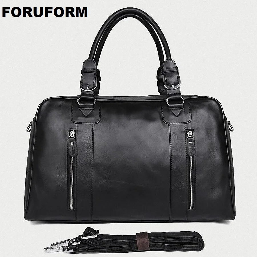 Echtes Leder Reisetasche Männer Vintage Reise seesack große Kuh Leder Tragen Auf Gepäck Wochenende große schulter Tasche LI-2342