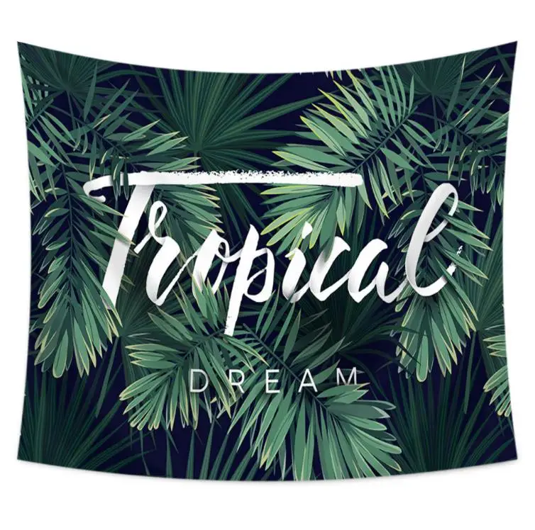 

Leaves Tropical Tapestry leather Unicorn Wall Hanging Art Banners Flags Bedroom Dorm Decor lion Printed Picture party background