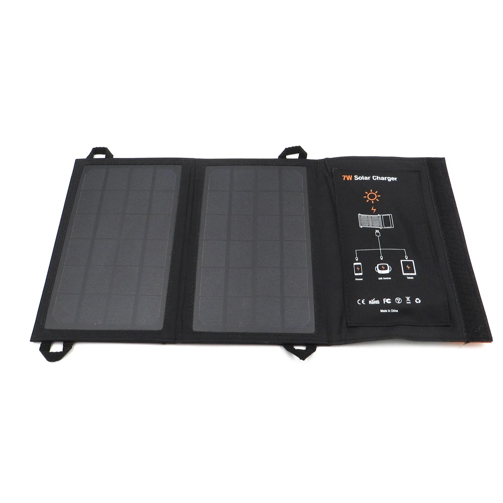 Portable 7W 1200mA Solar Charger Solar Panels Charger with Usb Port Solar Battery Charger Power for Mobile Phones 5V USB