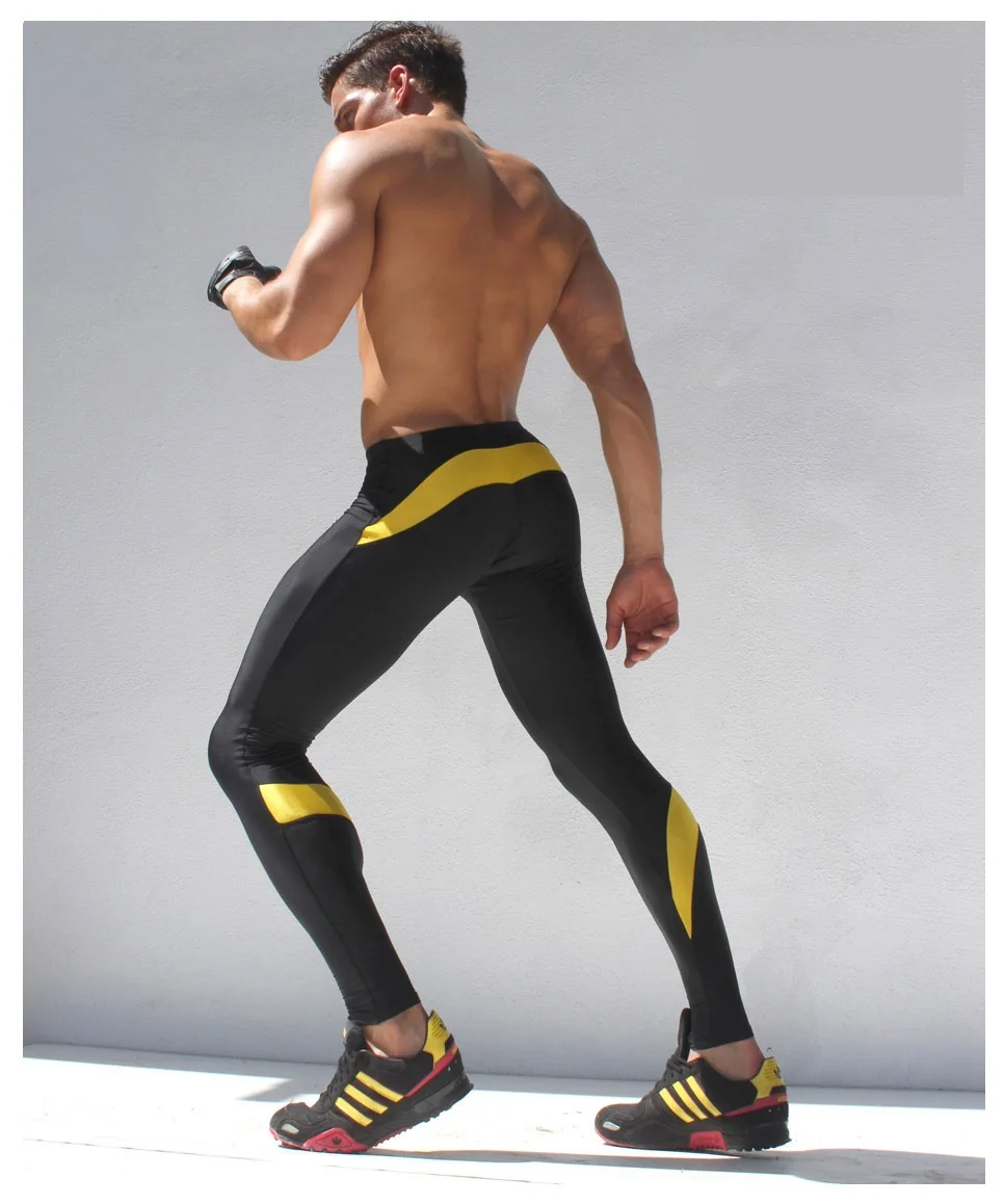 Новые весенне-летние брендовые качественные дышащие быстросохнущие тренировочные штаны спортивные штаны Спортивные Компрессионные Мужские Леггинсы