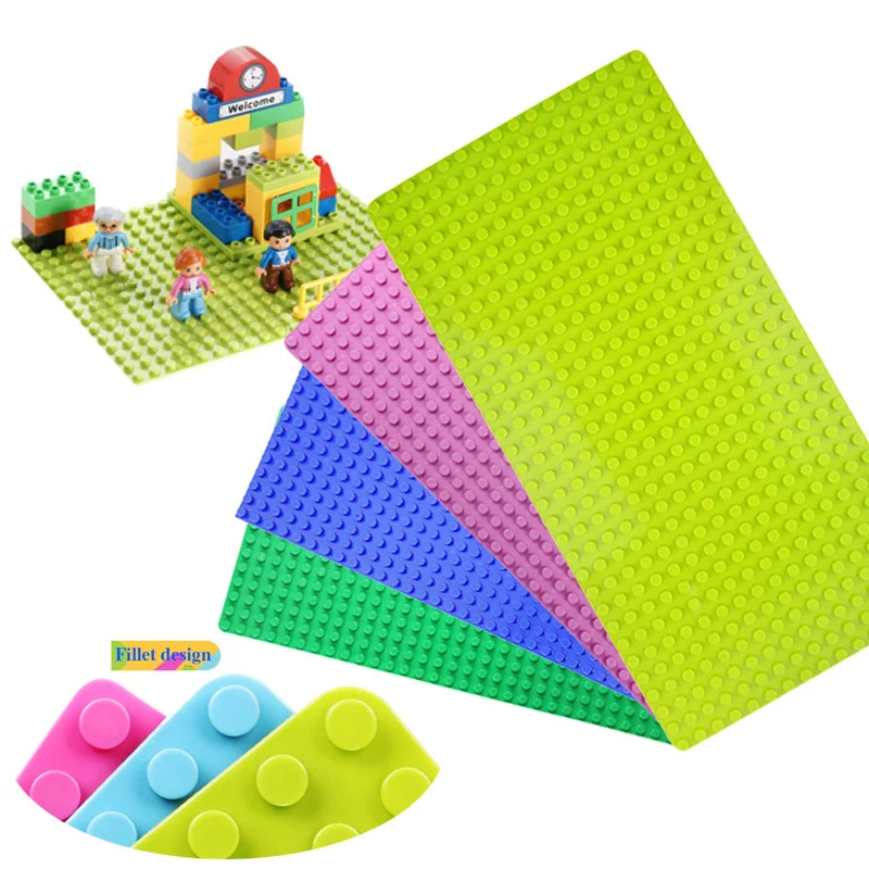 

32*16 Dots 51*25.5cm Big Size Baseplates Compatible Legoings Duploe Bricks Large Particles Base Plates Board Toys For Children