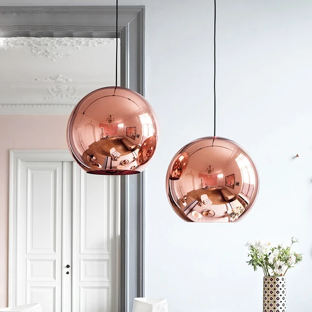Online shop nordic hause globus glas pendelleuchte silber gold ...