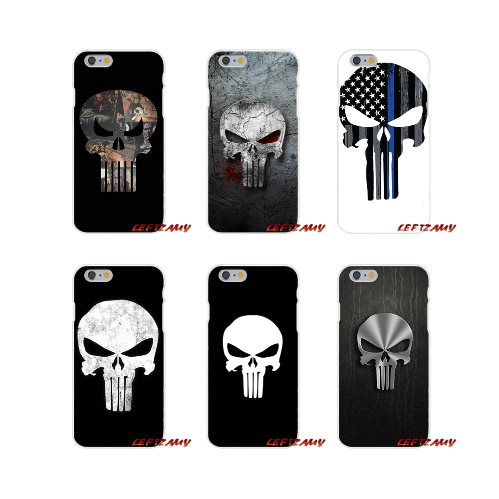 

For Samsung Galaxy S3 S4 S5 MINI S6 S7 edge S8 S9 Plus Note 2 3 4 5 8 Cool Punisher Skull Art Accessories Phone Shell Covers