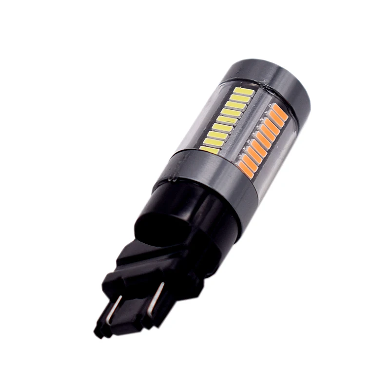 2 шт. 3157 4014 66SMD двойной цвет белый/янтарный светодиодный 3155 3457 4157 переключатель с