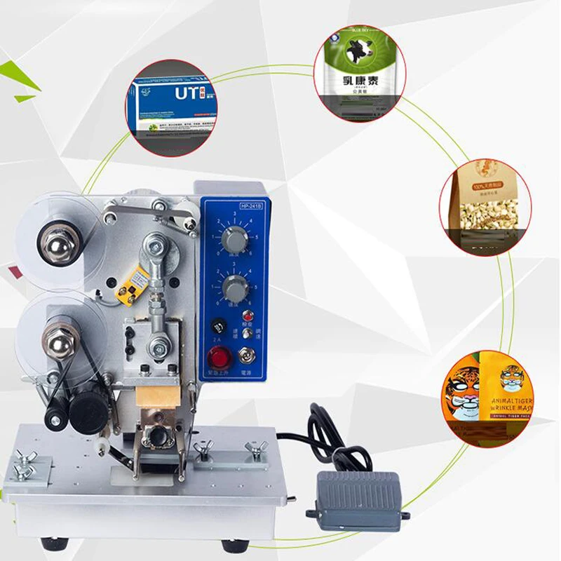 Электрический лента для маркировочного станка Автоматическая односторонняя печать этикеток Дата ленточный кодер HP-241B