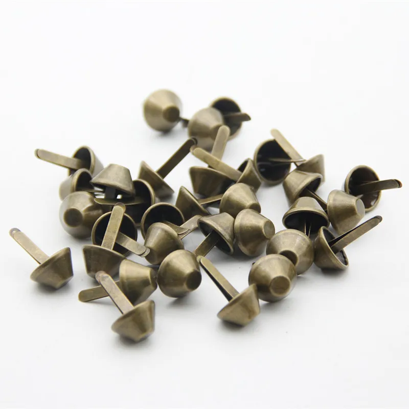 VIEIRADE Mixed Color 50Pcs Square Rhin Brads Embellishments For Accessories Fastener Brads Metal Crafts 7x7x15mm C2199