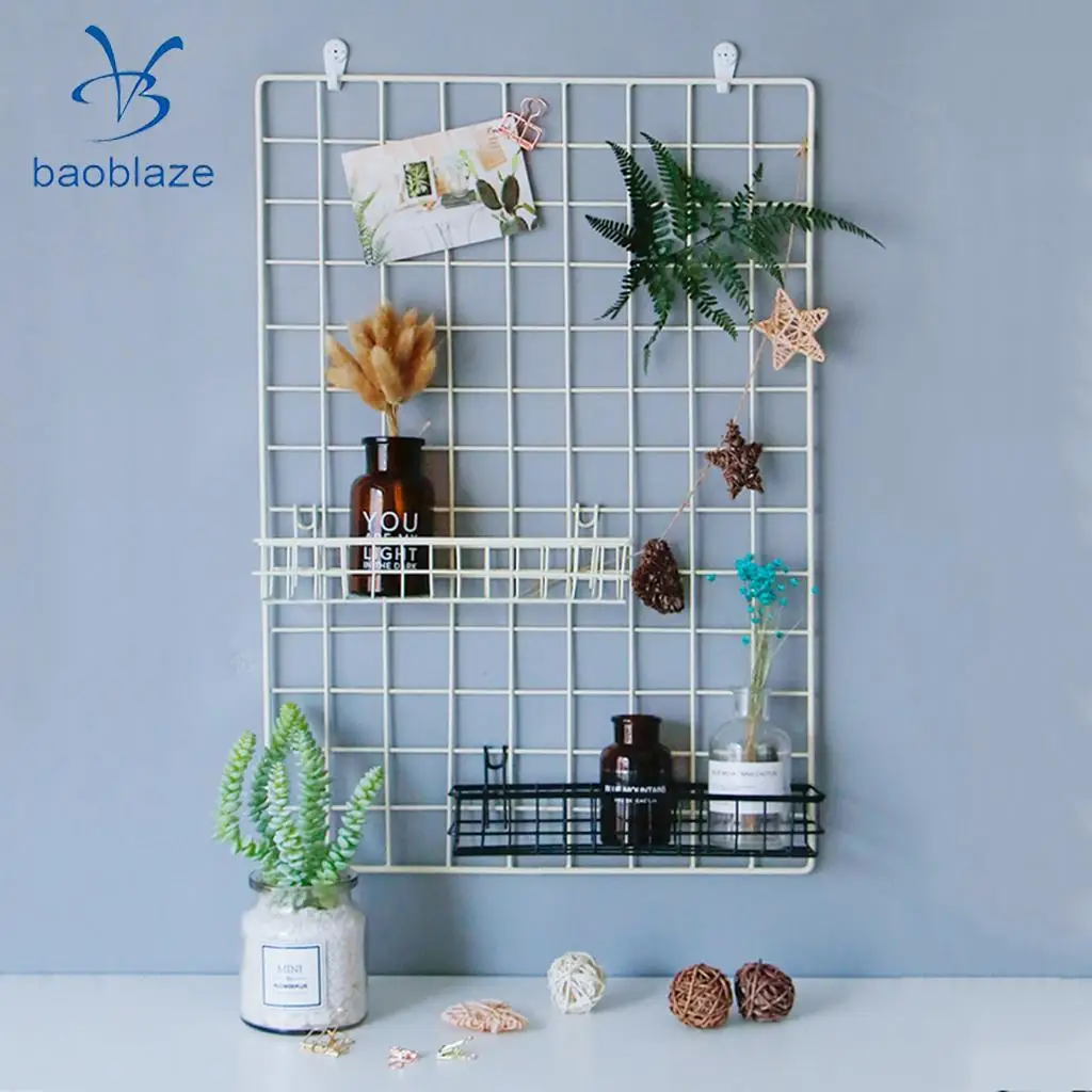 Mesh Wall Metal Wire Basket Wire Storage Shelf Rack Home Decor 30x10x5cm / 40x10x5cm