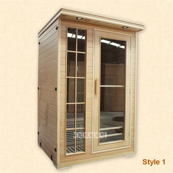 

LK-2003 New 2-Person Household Portable Dry Steam Sauna Room High-quality Wood Sauna Room Far Infrared Dry Sauna Room 220V 1600W