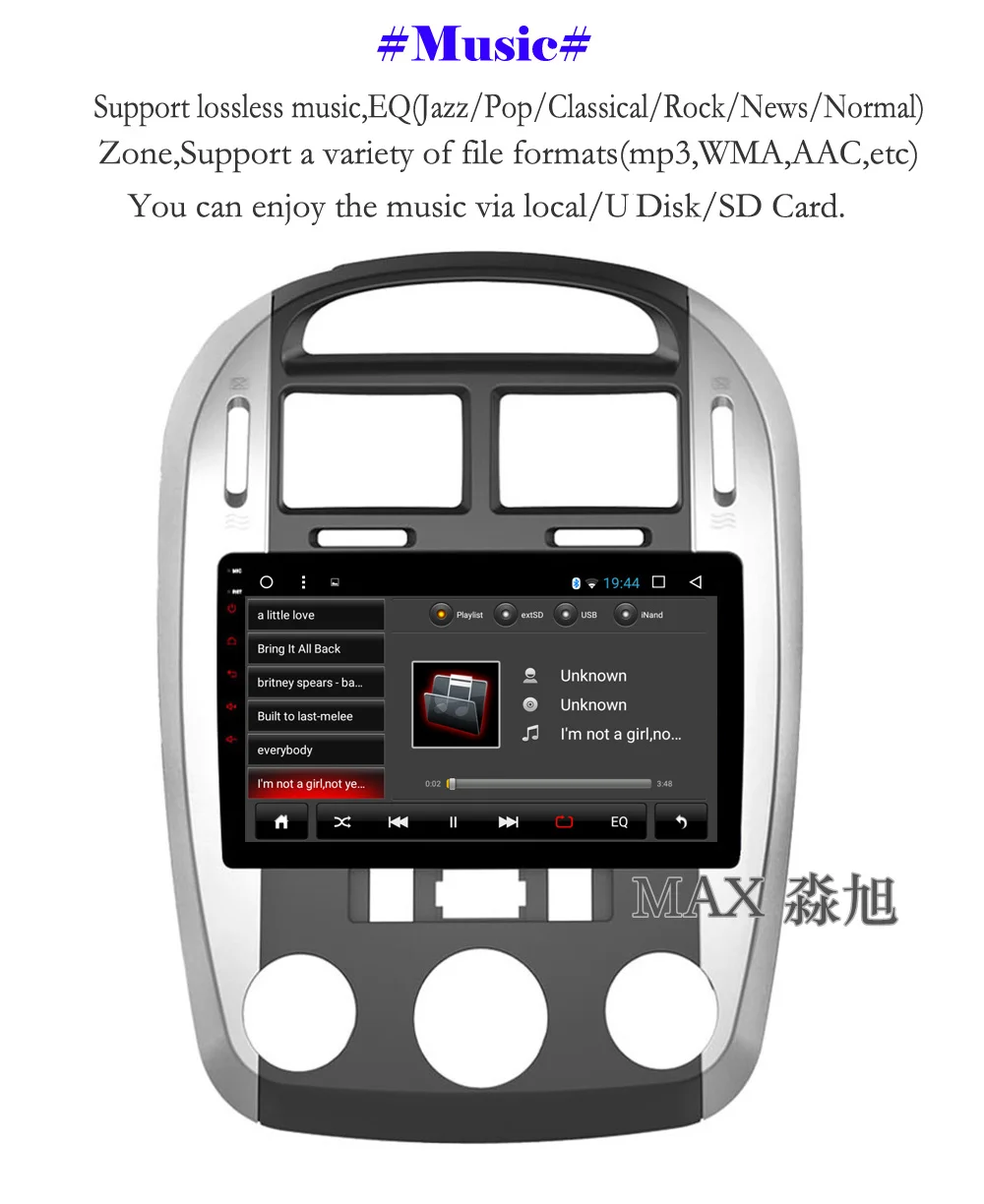 Top MAX Android 8.1.0 GPS Navigation System For KIA Cerato 2004 2005 2006 2007 2008 Car DVD Radio RDS Bluetooth 4G WiFi SWC Free Map 5