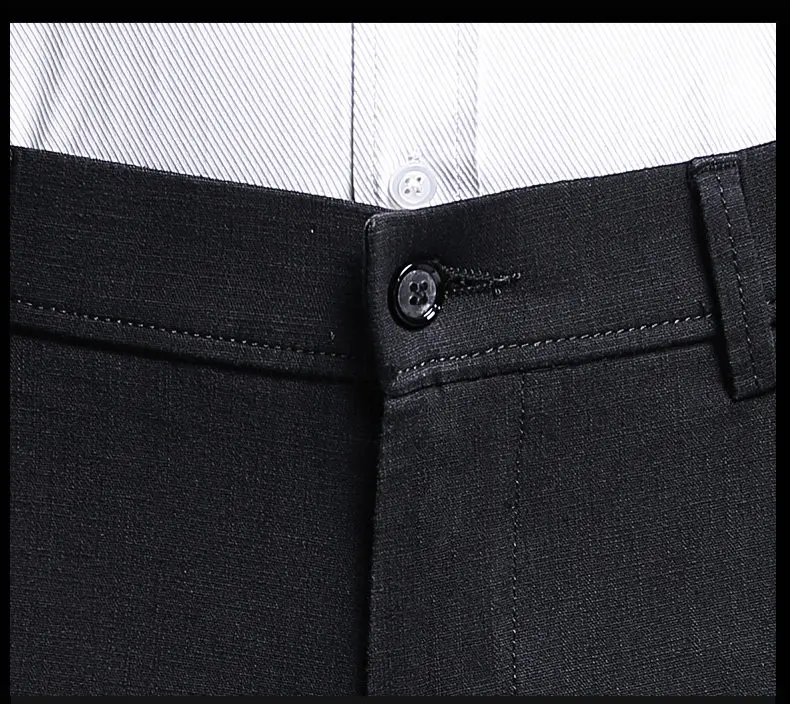 2018 Autumn New Fashion Pants Men Slim Fit Classic Casual Mens Pants Full Length Male Pants Black Blue Cream Plus Size 38 40-13