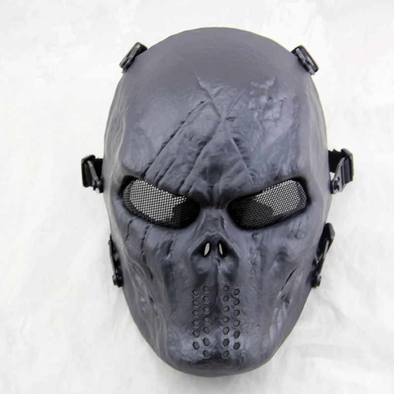 Черный Бог страйкбол Пейнтбол Череп полная защита лица маска для наружной Wargame тактическое снаряжение CS War