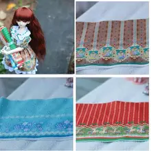 Blyth Кукольное платье diy шифоновая ткань для шитья кукольной одежды blyth платье юбка пэчворк Рождественская кукольная одежда diy Ткань 16*47 см