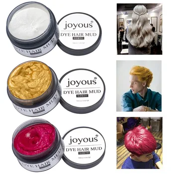 

Unisex DIY Hair Color Wax Mud Hair Care Dye Mud Maquiagem Disposable Beauty maquillaje Temporary Modeling Dye Cream