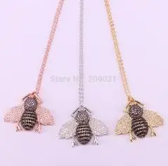 Mix Necklace 6 шт микро проложить CZ подвески ожерелье для леди насекомых Подвески Ювелирные изделия смешанные цвета ожерелье - Окраска металла: Mix Necklace
