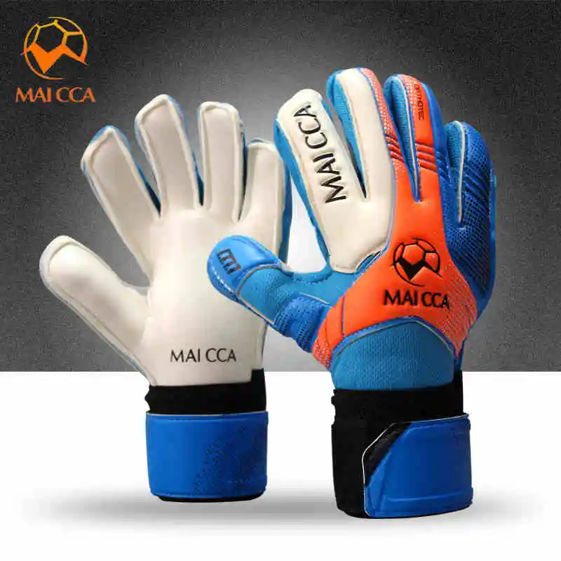 

Children Football Goalie Gloves Latex Finger Protector Size 5 6 7 Professional Soccer