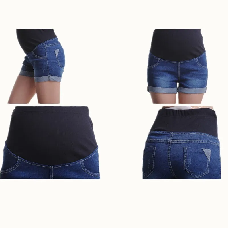 Jeans Maternity Denim Short Summer Shorts For Pregnant Women Gravidas Clothing Pregnant Clothes Elastic Abdominal Pants,Capris