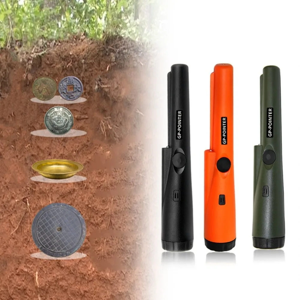 

MD3010 Ground Searching Metal Detector Portable Nugget Finder 1-1.5M Gold Silver Detector Treasure Hunting Tool Green color