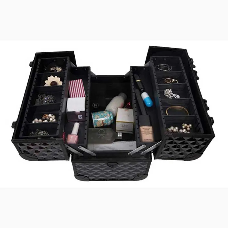 

BeaSumore Profession Rolling Luggage Multi-layer portable cosmetic case Suitcase Wheel Multifunction Toolbox
