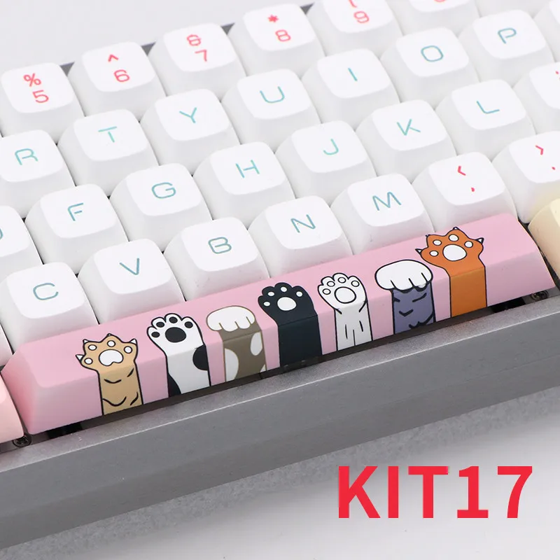 Five sides Dye-subbed PBT Spacebar 6.25U cherry profile keycap for DIY mechanical keyboard