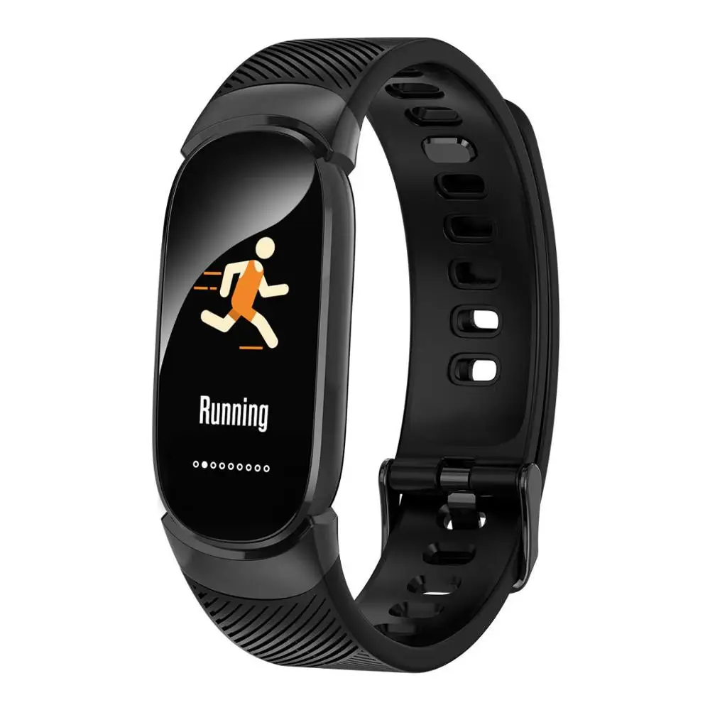 XGODY QW16 для женщин фитнес трекер часы IP67 Водонепроницаемый измерения артериального давления умный Браслет для iphone xiaomi браслет - Цвет: Black
