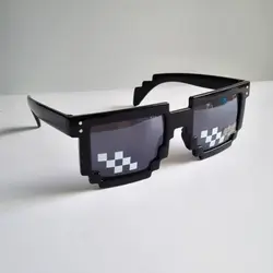 Солнцезащитные очки мозаика Пиксельная очки Винтаж Уникальный плед Мода