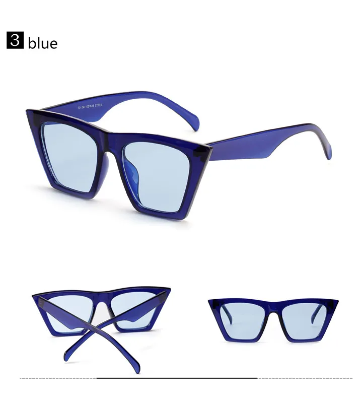 Новые г. черный линзы солнцезащитных очков квадратные очки поляризованные Винтаж очки поляризованные линзы для Для мужчин и Для женщин дропшиппинг - Цвет линз: Синий