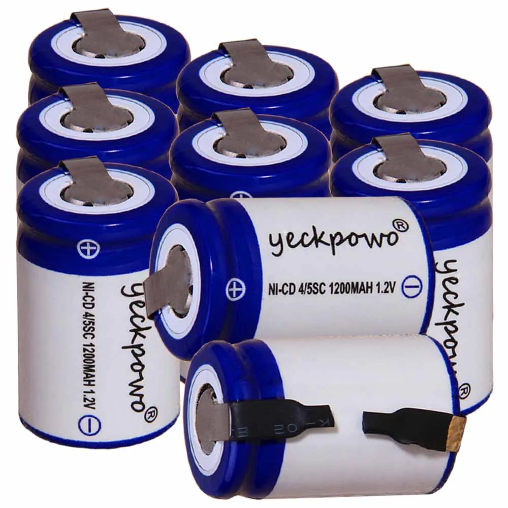 

Lowest price 9 piece 4/5SC battery 1.2v batteries rechargeable 1200mAh nicd battery for power tools akkumulator