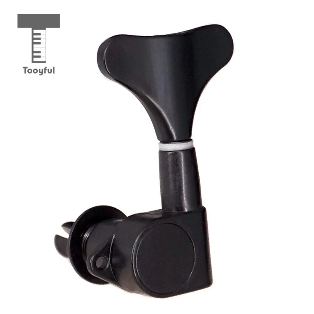 Tooyful Electric Bass String Tuning Peg Tuner Sealed Fish Tail Button for 4/5/6 String Bass