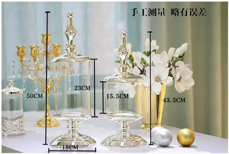 spesifikasi Permen Jar dengan Tutup Jar Transparan Metal Lid Toples Permen Pot Penyimpanan Botol   Toples Dekorasi Pernikahan Dekorasi Rumah