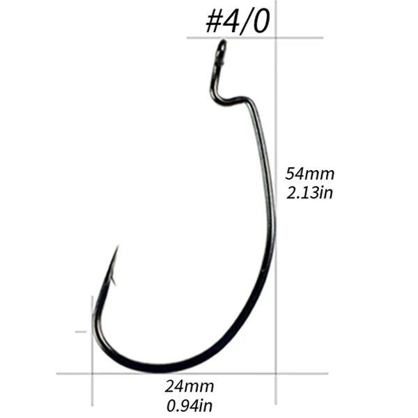 10 шт. POHU#1-#12 2/0 1/0 3/0 4/0 широкий зазор офсетный крючок для ловли карпа, удушливые Dropshot Rig, черви, крюк, снасти для ловли окуня - Цвет: 10piece size 4-0
