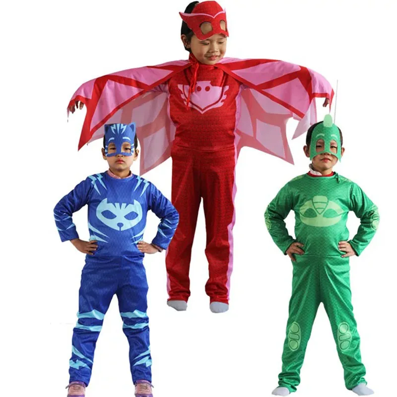 

Free shipping Children's Christmas Halloween Pajama man Hero COS costume play a role for school show family party