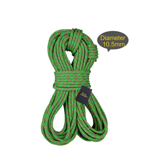 XINDA Rock Climbing Dynamic Rope Outdoor Hiking 9.8mm 10.5mm Diameter