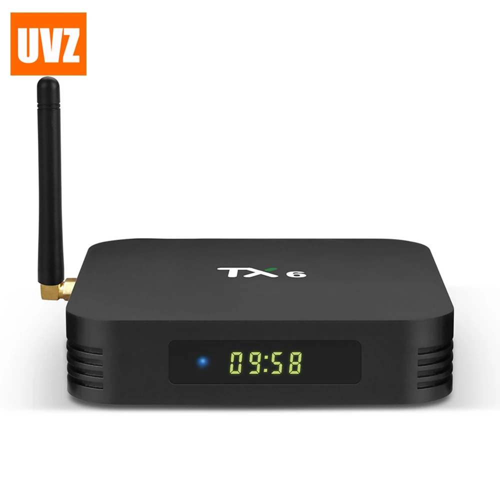 

UVZ TX6 TV Box Android 9.0 Allwinner H6 4GB 64GB up to 1.5 GHz Quad core ARM Cortex-A53 Bluetooth HD Network Media Player