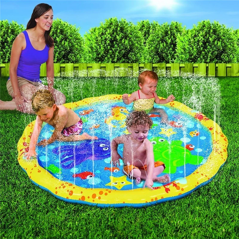 

Baby Swimming Pool Wading Squirt Fun Pool Play Mat Outdoor Squirt Splash Water Mat For Toddlers Water Pad Kids Inflatable Toys