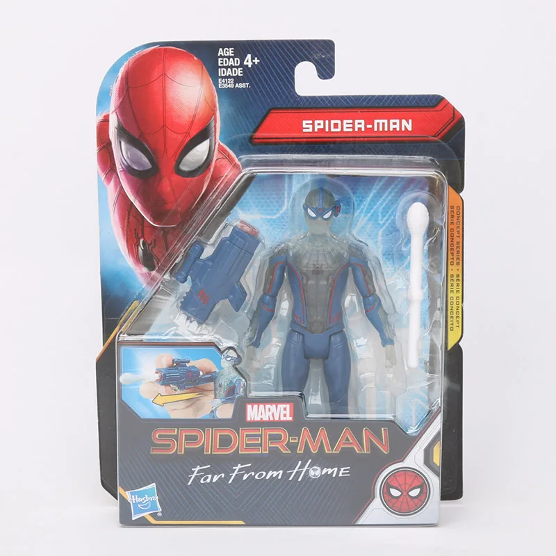 E3549 blue spiderman 14 см Marvel игрушки Мстители Человек-паук вдали от дома ПВХ фигурка Человек-паук расплавленный человек Питер Паркер Коллекция Модель Куклы - Цвет: E3549 blue spiderman