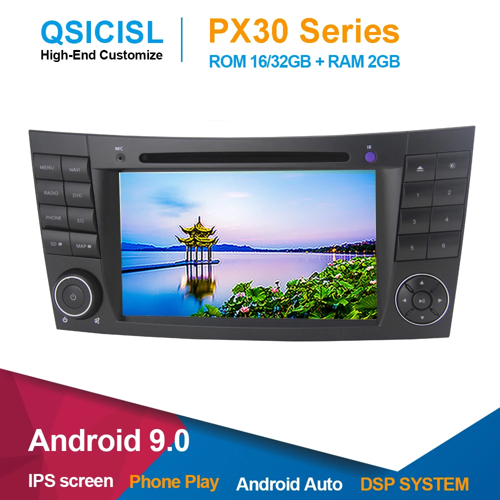 Ips 7 &quotAndroid 9 0 автомобильный Радио мультимедийный плеер для Mercedes Benz W211 (2002 2008) 2 din