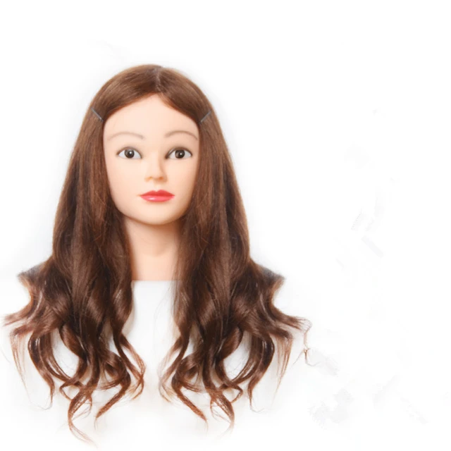 65cm Mannequin Head Maniqui90% Human Hair Dummy Training Head Cosmetology Mannequin  Heads Manikin Head Hair Styling Mannequins