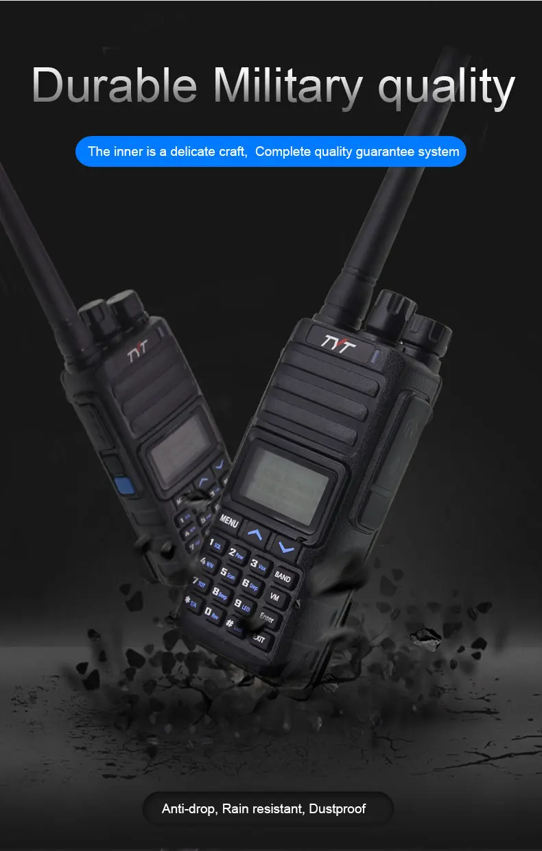 TYT TH-350 Tri-Band Tri-display 136-174 Mhz 220-260 Mhz 400-470 Mhz мощное радио 128 каналы хранения группа вызова Walkie Talkie