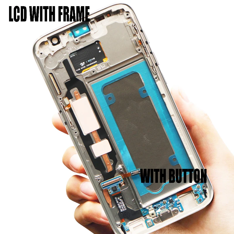 Оригинальный ЖК дисплей с рамкой для SAMSUNG Galaxy S7 LCD G930 G930F сенсорным экраном
