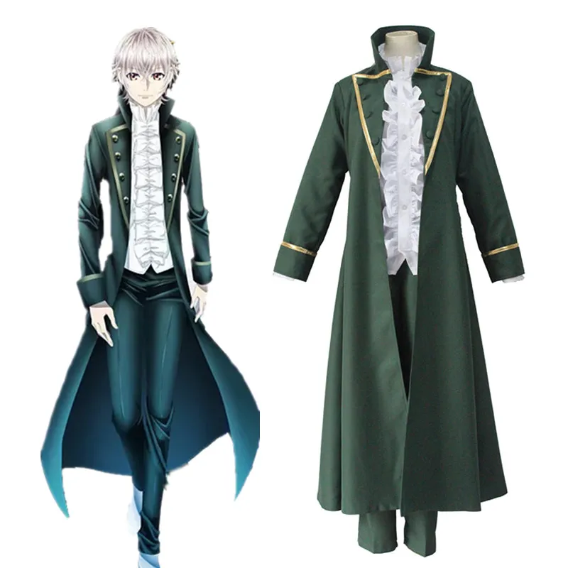 

Anime K SEVEN STORIES of K Return Of Kings Isana Yashiro Shiro Cosplay Costume Halloween Green Uniform Overcoat Pants outfits