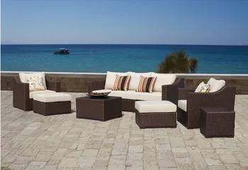 

All- Weather 9 PCS Modern Wicker Restaurant Furniture