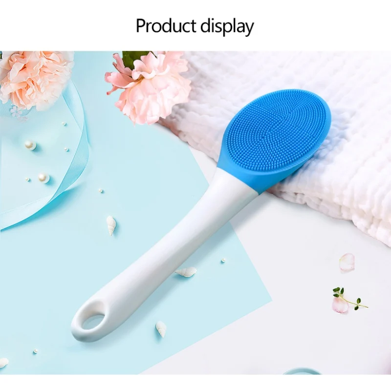 Escova de Banho Silicone à Prova Escova de Chuveiro Punho Longo Sonic Elétrica Onda Som Recarregável Dwaterproof Água Volta Banho Artefato Macio Cabelo Corpo 11 onda som recarregável silicone à prova dwaterproof