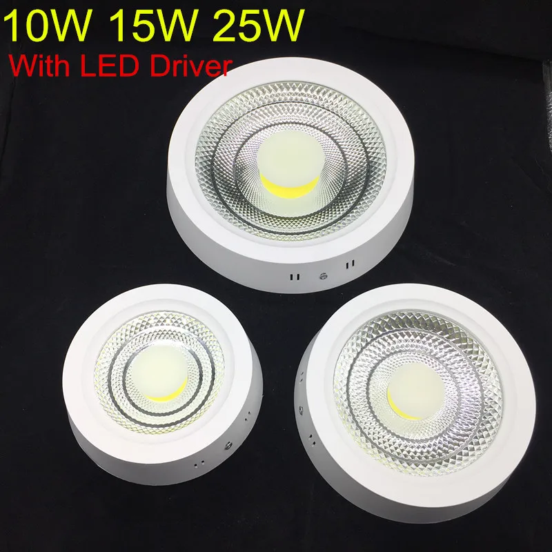 

Super Bright Surface Mounted 10W 15W 25W LED Downlight AC85-265V LED Ceiling Panel light 3000K/4000K/6000K LED Indoor light