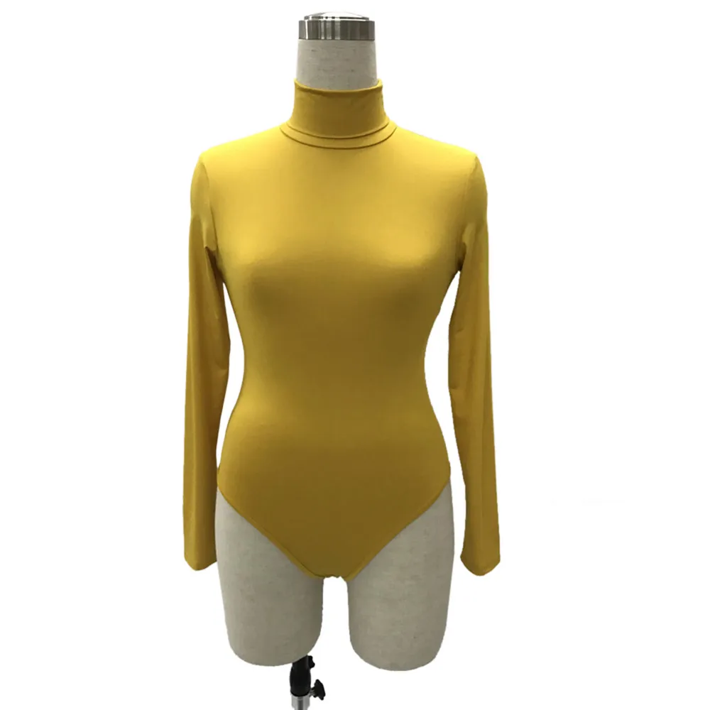 Turtle Neck Bodycon Bodysuit for Women 21 19272-3