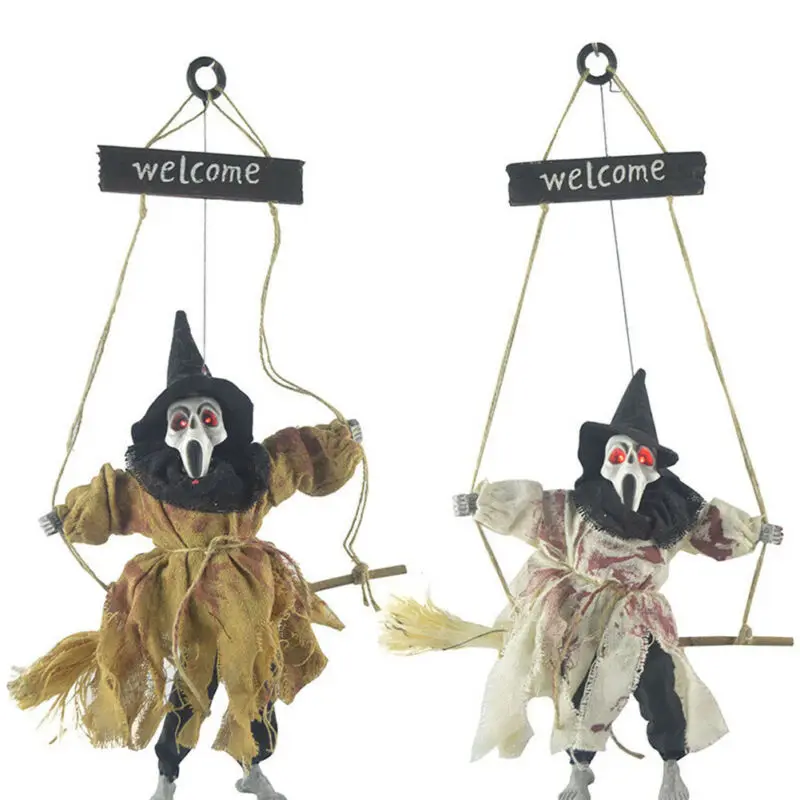 2019 Solid Hollor Scary Halloween Hanging Ghost Props Skeleton Skull