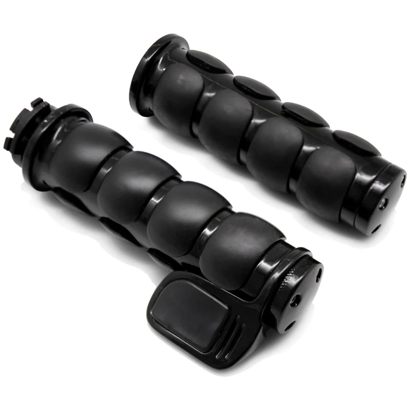 ROAOPP Motorcycle Hand Grips 25MM Handlebar One Pair For Harley Street Glide Kawasaki Vulcan 800 900 1500 1600 2000 Classic VN