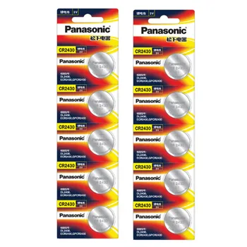 

10pcs/lot New Genuine Panasonic CR2430 3V CR 2430 Button Battery Car Remote Control Key Camry Coin Cell Batteries